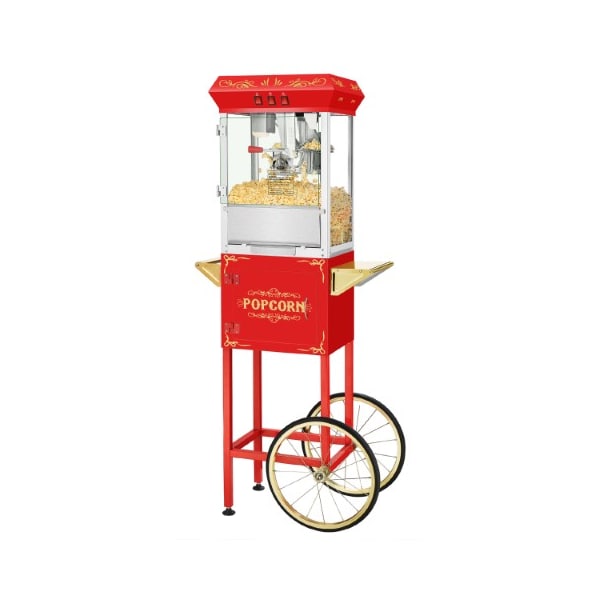 Superior Popcorn Co Superior Popcorn 8oz Popper Machine and Cart, Red 704848RAB - main